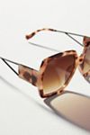 Geo Tortoise Square Sunglasses | Anthropologie display picture 3