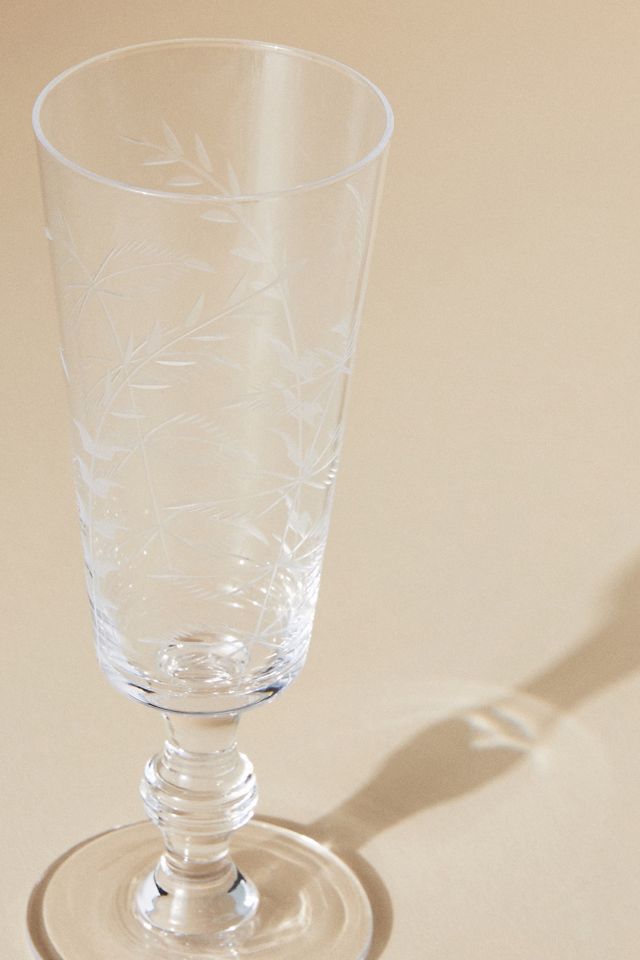 The Vintage List Crystal Champagne Flutes, Set of 4 #2