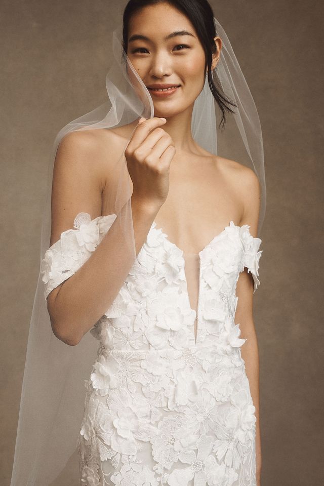 Jenny by Jenny Yoo Josephine Off-The-Shoulder Lace Fit & Flare Gown #3
