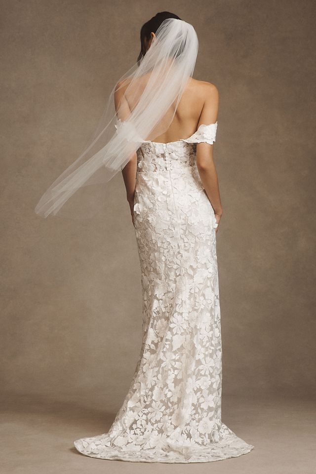 Jenny by Jenny Yoo Josephine Off-The-Shoulder Lace Fit & Flare Gown #4