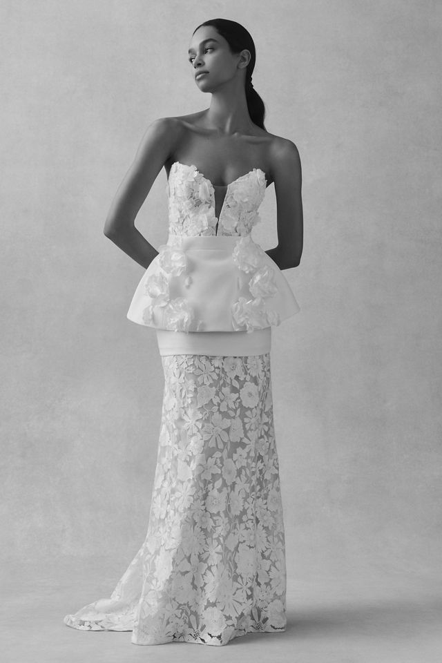 Jenny by Jenny Yoo Josephine Off-The-Shoulder Lace Fit & Flare Gown #5