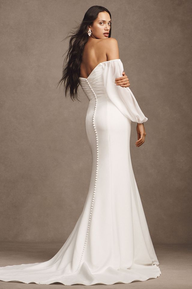 Jenny by Jenny Yoo Kate Fit & Flare Wedding Gown With Removable Sleeves #4
