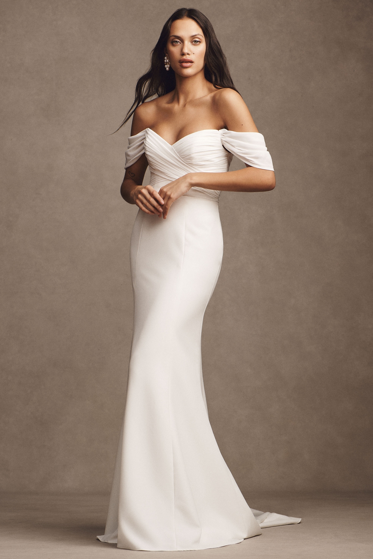 Jenny by Yoo Kate Fit-and-Flare Gown With Removable Sleeves