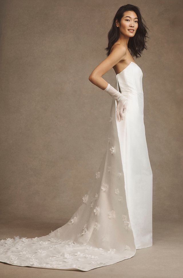 Jenny by Jenny Yoo Catalina Strapless Cape Gown #1
