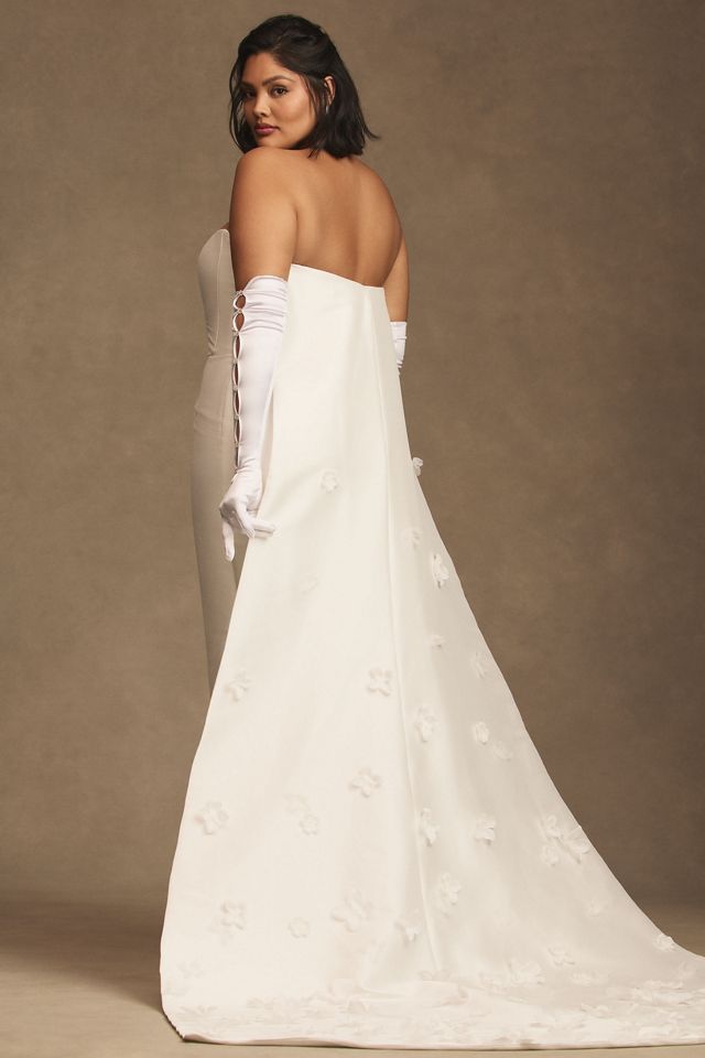 Jenny by Jenny Yoo Catalina Strapless Cape Gown #5