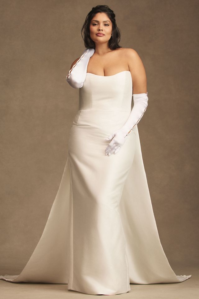 Jenny by Jenny Yoo Catalina Strapless Cape Gown #4