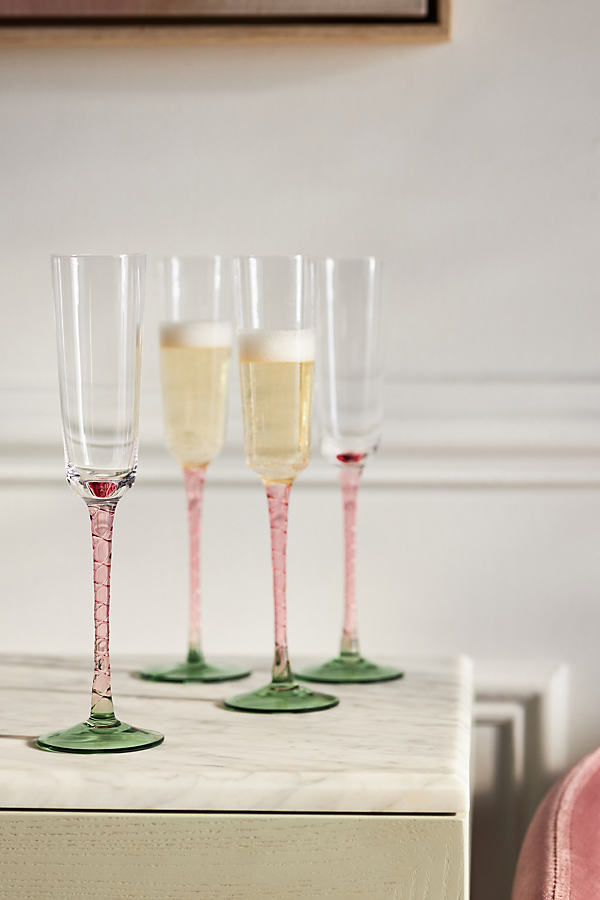 Margot Champagne Flute Glasses, Set of 4