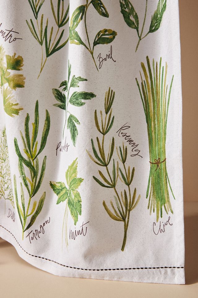 Types Of Herbs Dish Towel #1