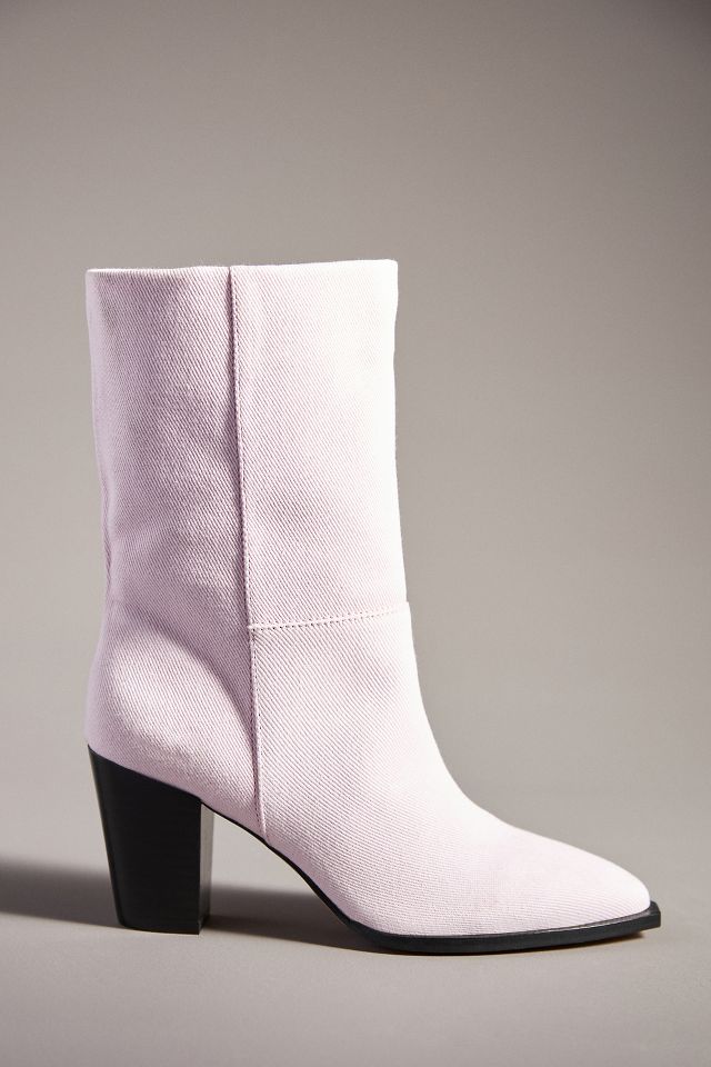 White suede booties sale