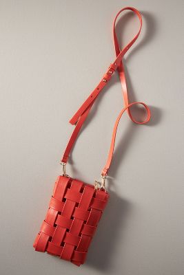 Shop By Anthropologie Lindy Woven Phone Case Crossbody Bag In Multicolor