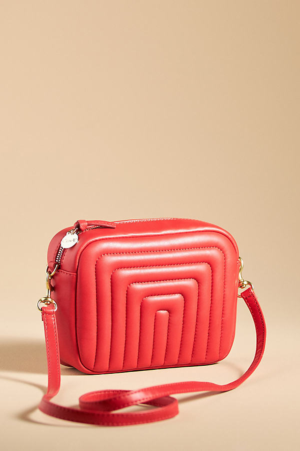 Clare V Quilted Midi Sac Crossbody Bag In Red