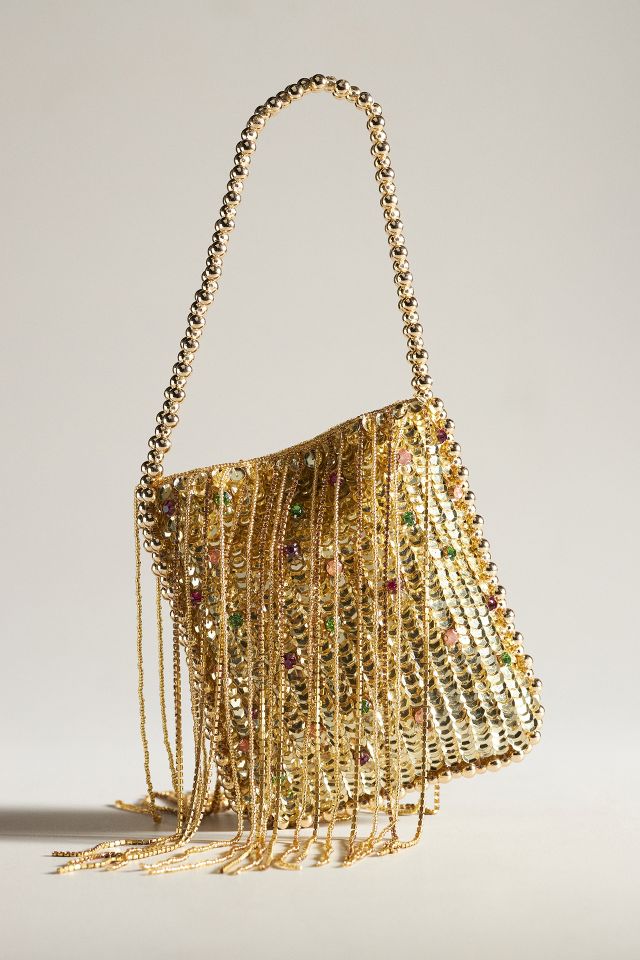 Gold Sequin Party Bag | Anthropologie