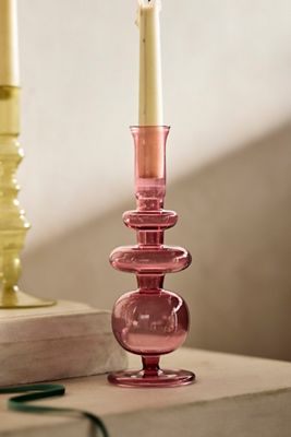 Tall Geo Taper Candle Holder