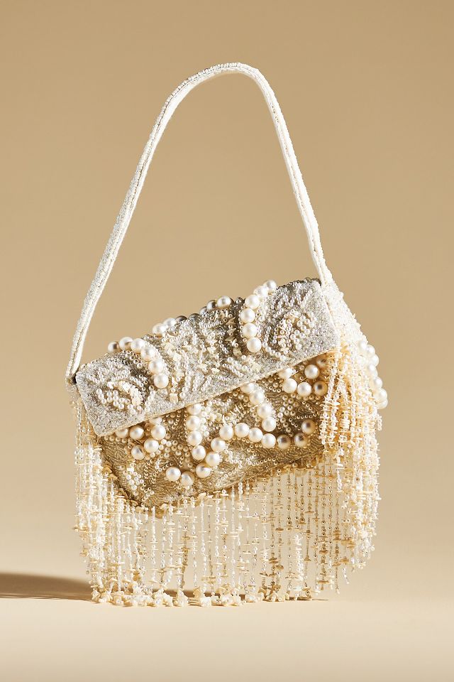 The Mini Fiona Beaded Bag: Pearl Tassel Edition | Anthropologie