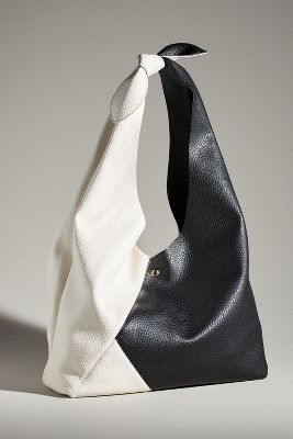 Two Tone Shoulder Tote Bag