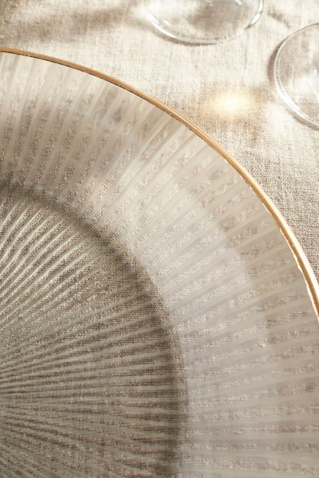 Gold Rim Ridged Charger Plate #3