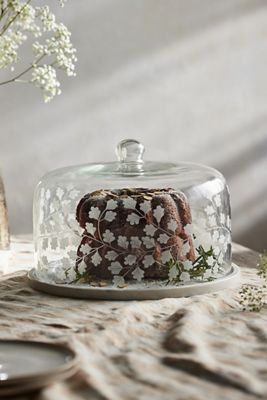 Etched Glass + Marble Cake Dome