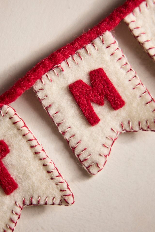MERRY CHRISTMAS Felt Garland #1