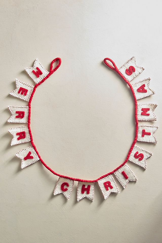 MERRY CHRISTMAS Felt Garland #2