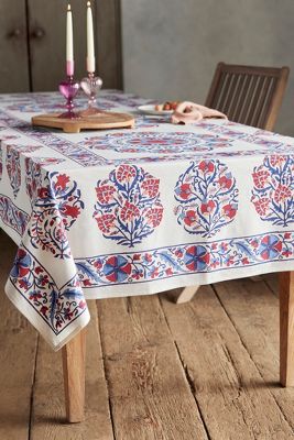 Terrain Rosy Floral Tablecloth In Multi