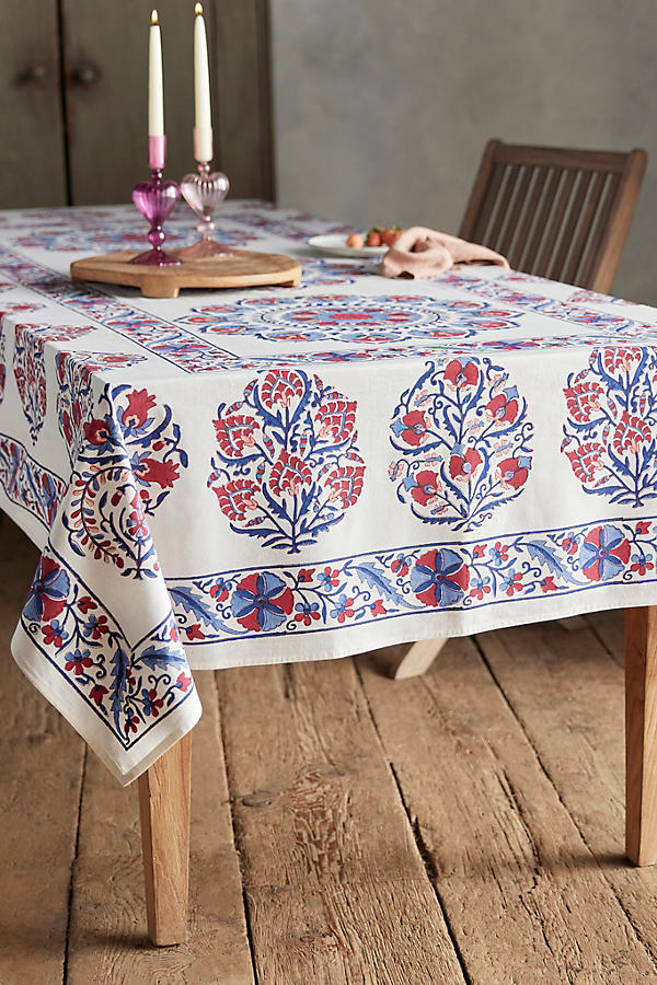 Terrain Rosy Floral Tablecloth In Multi