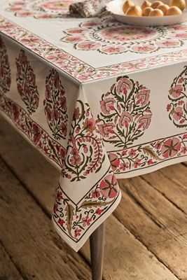 Rosy Floral Tablecloth