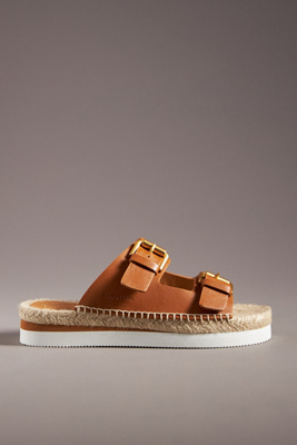 See By Chloé Glyn Leather Espadrille Sandals In Brown