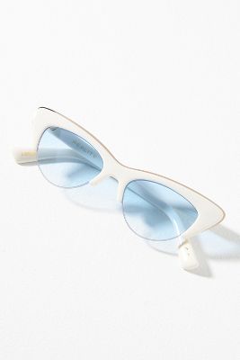 Reality Eyewear Loren Cat-eye Sunglasses In White