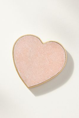 Anthropologie Amour Marble Coaster In Pink