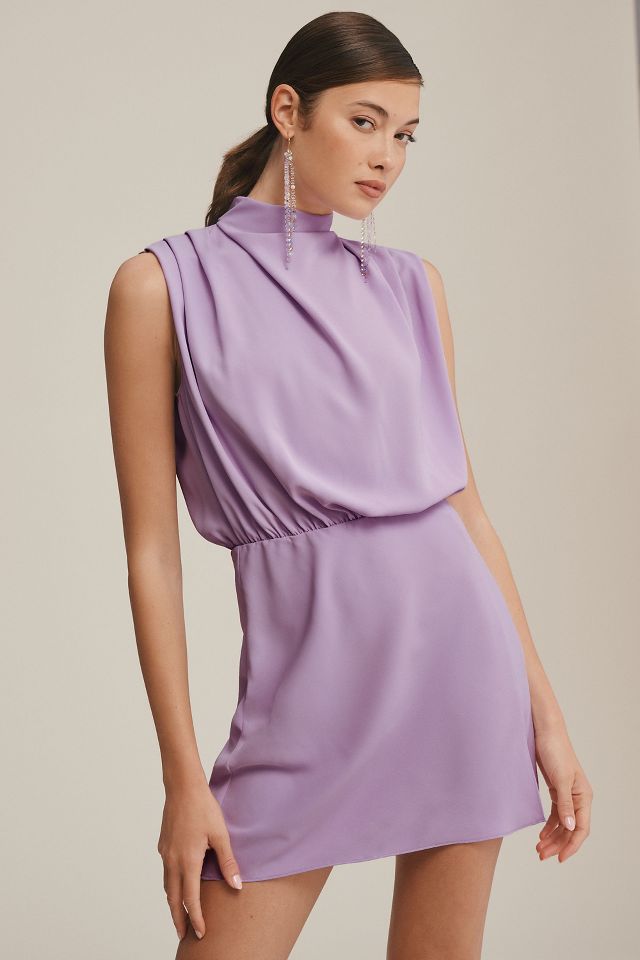 Amanda Uprichard Franny Mock Neck Mini Dress Anthropologie