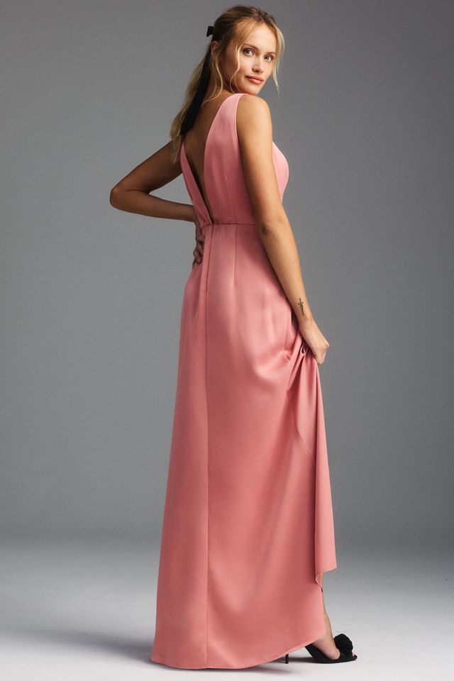BHLDN Alice High-Neck Satin Maxi Dress #2