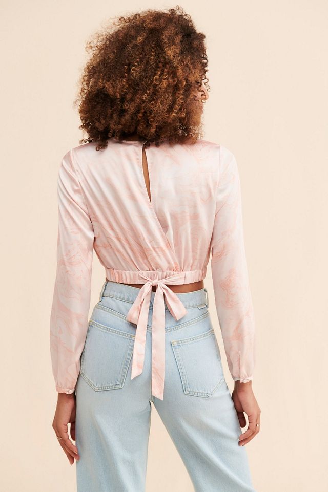 Hutch Cropped Marble Blouse #1