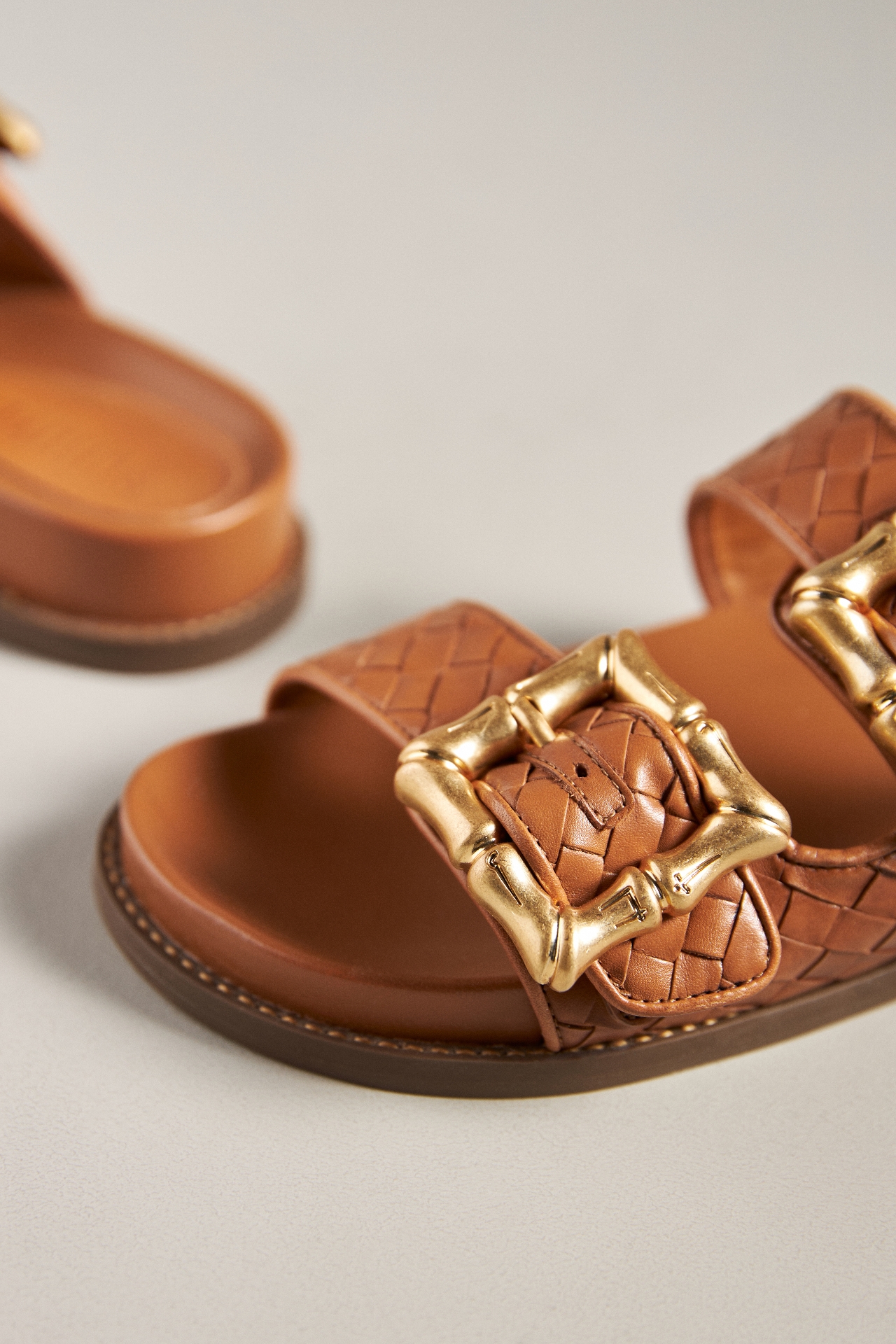 Schutz Enola Woven Slide Sandals
