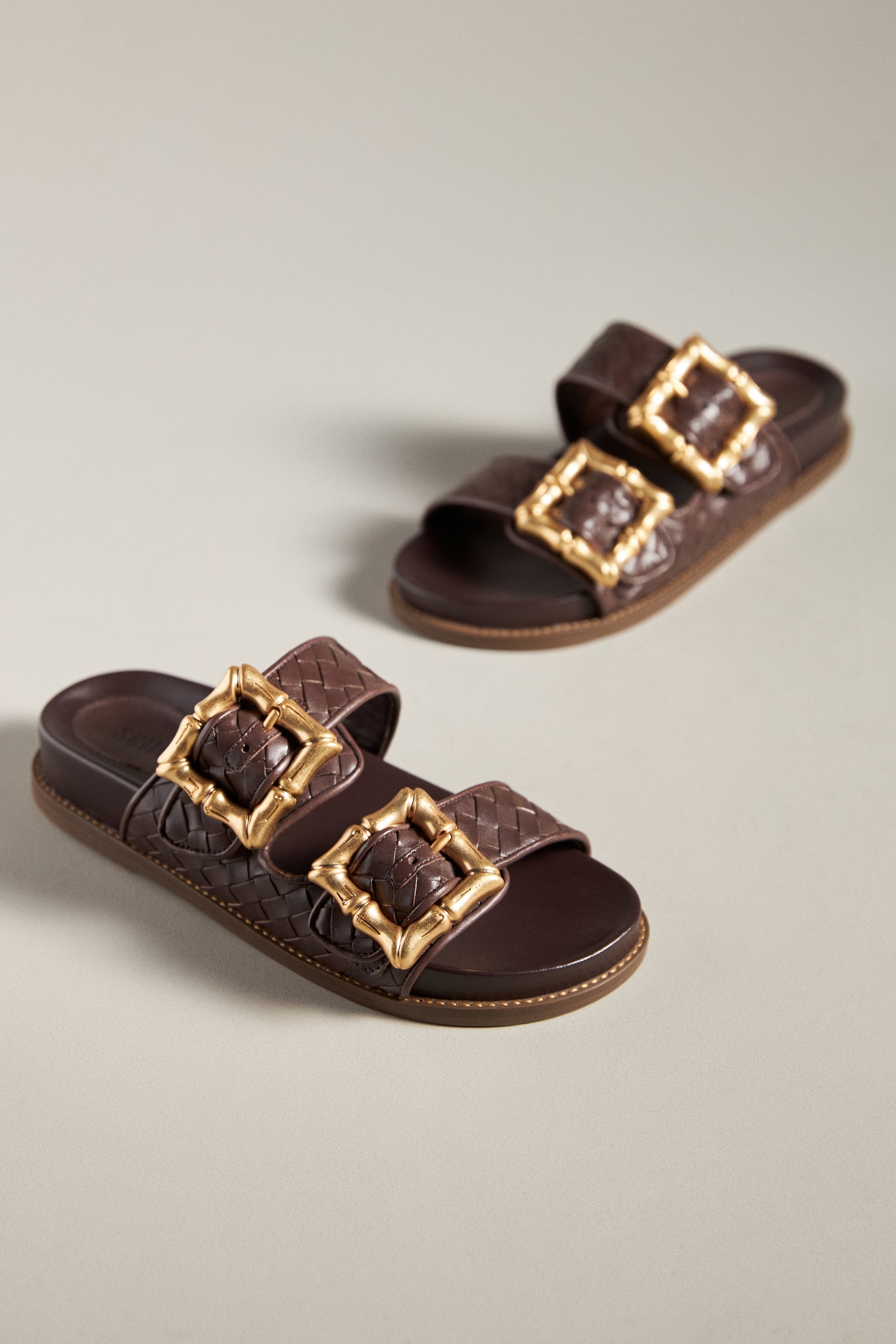 Schutz Enola Woven Slide Sandals