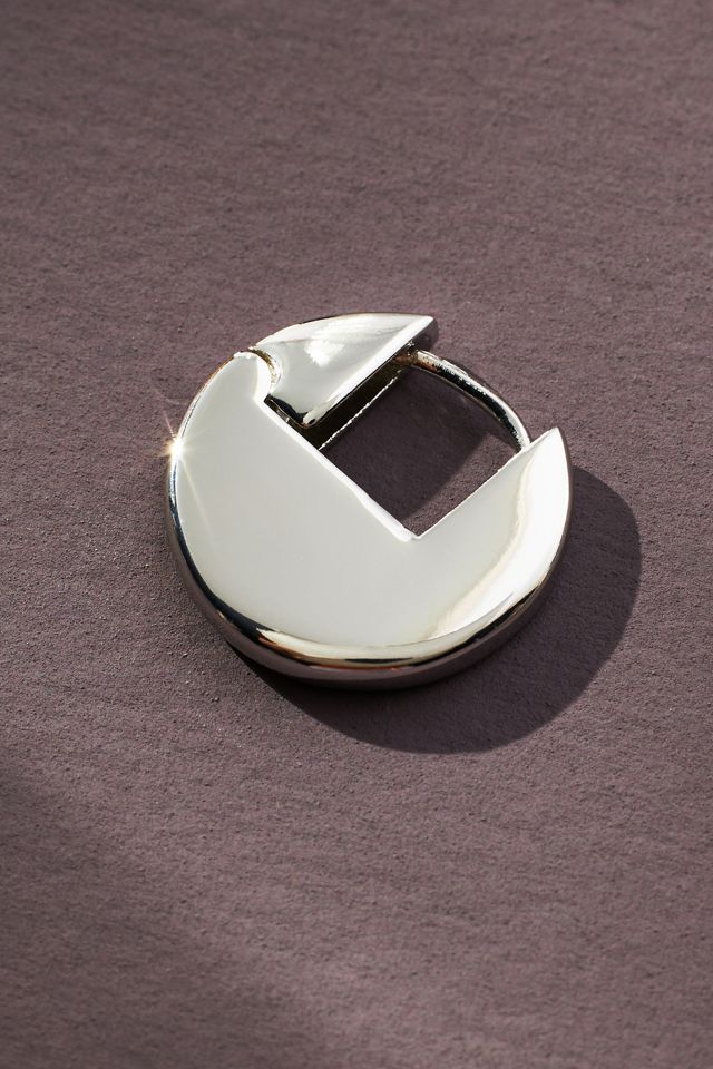 Disc Hoop Huggie Earrings #1