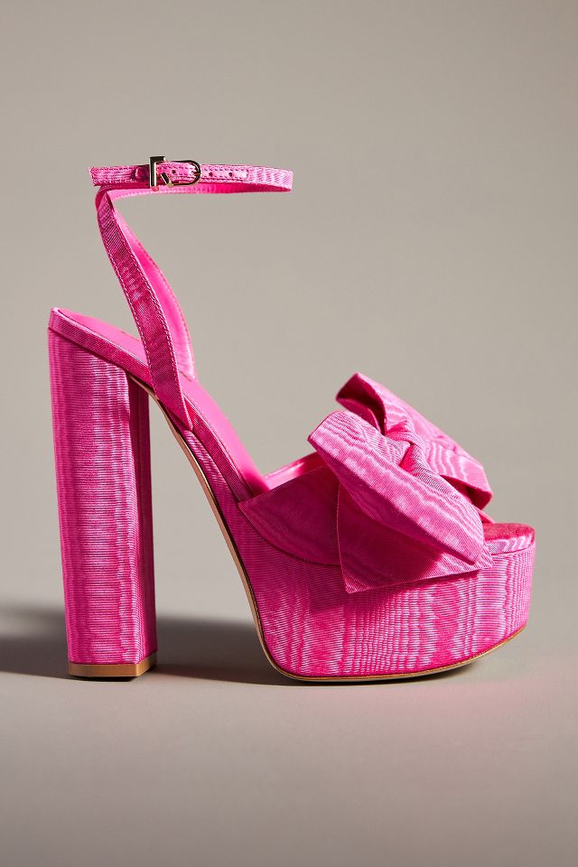 Pink suede platform heels sale