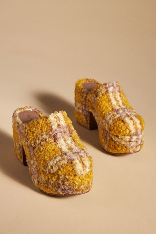 Larroudé Miso Shearling Platform Clogs #1