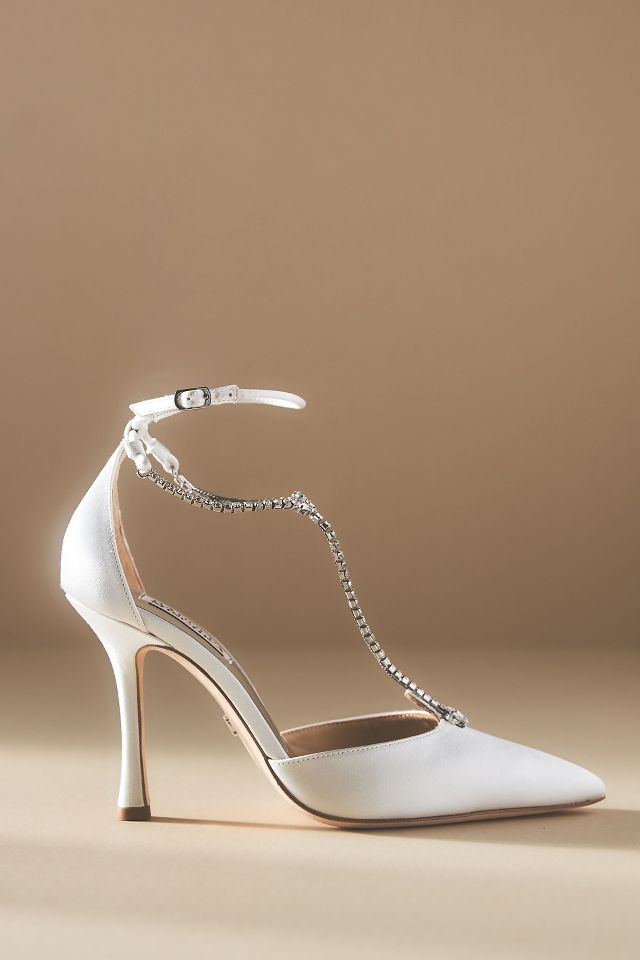 T strap outlet heels wedding