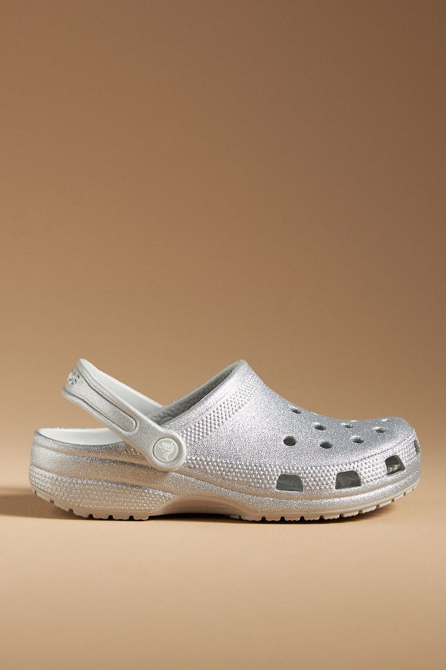 Silver crocs cheap