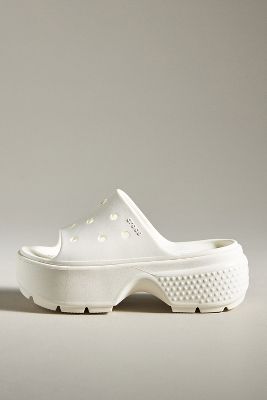 Shop Crocs Stomp Slide Sandals In White