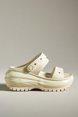 Shop Crocs Mega Crush Sandals In White