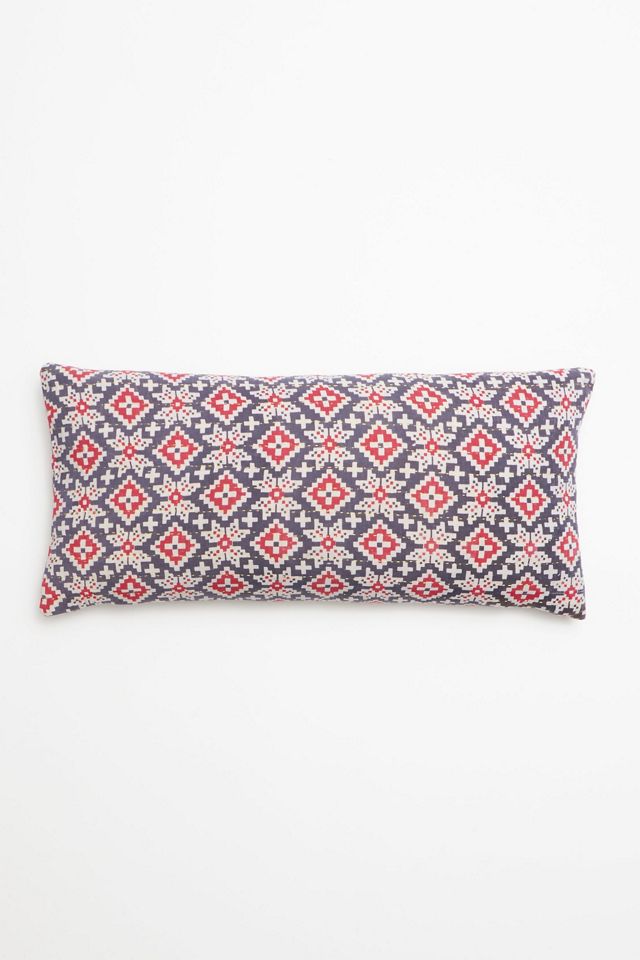 Anchal Vintage Kantha Lumbar Pillow No. P26230303 AnthroLiving
