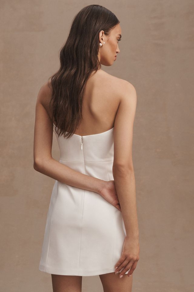 Watters Strapless Ballad Crepe Mini Dress #3