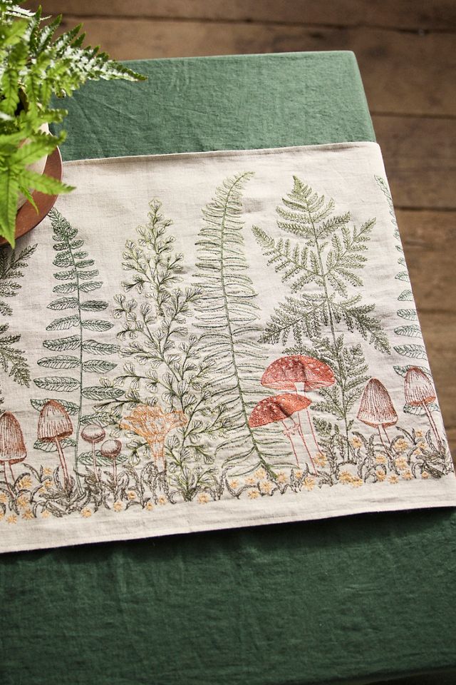 Coral & Tusk Mushroom and Fern Runner #1