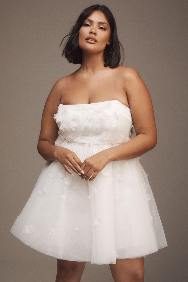 BHLDN Cleo Square-Neck Puff-Sleeve Mini Dress #7