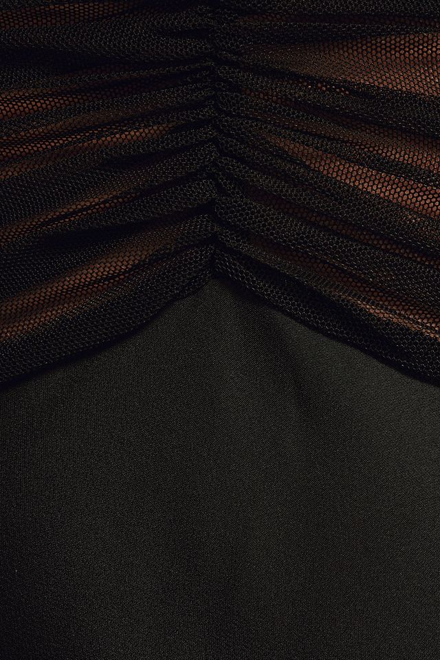 MISHA Ginger Sheer Mesh & Satin Maxi Dress #3