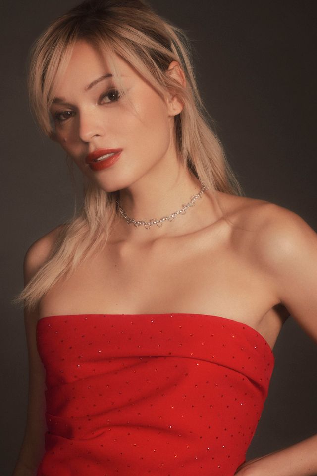MISHA Carter Strapless Diamante Mini Dress #1