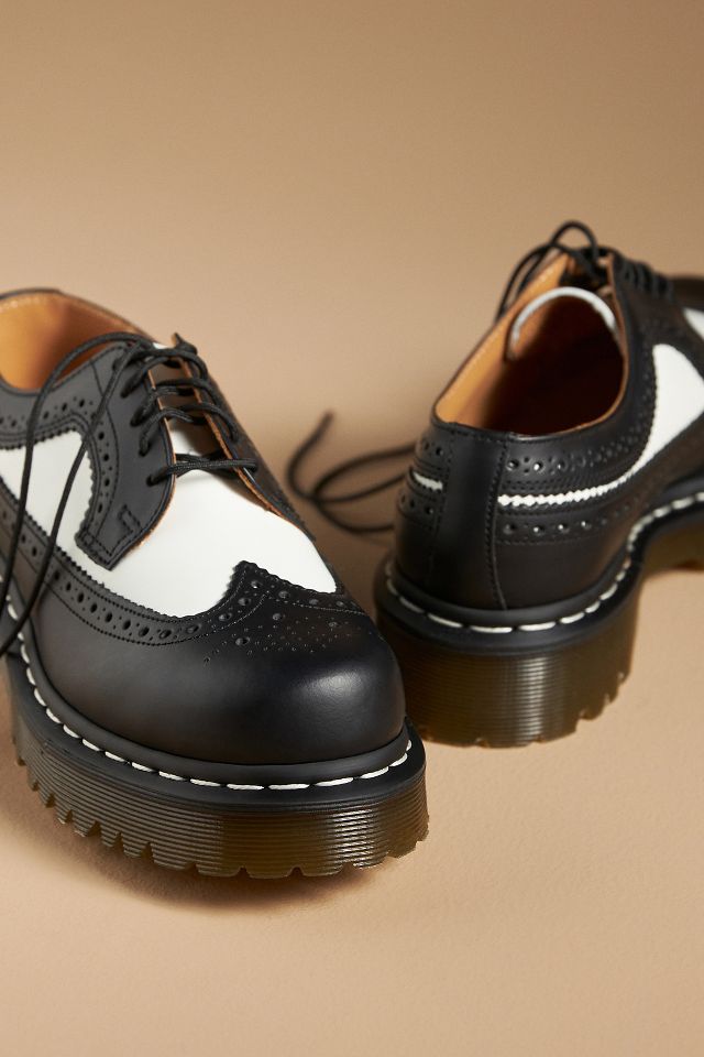 Dr martens brogue hotsell black and white bex