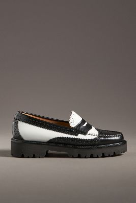 Shop G.h.bass Weejuns Whitney Brogue Loafers In Black