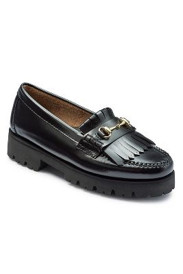 Shop G.h.bass Weejuns Lianna Bit Lug Loafers In Black